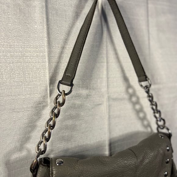 Michael Kors gray shoulder purse with chain - Picture 3 of 11